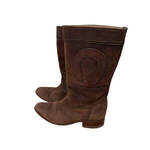 MORENO ROMERO Western Horseshoe Boots Brown US size 5.5